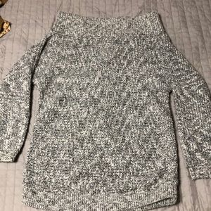 Gray off the shoulder sweater